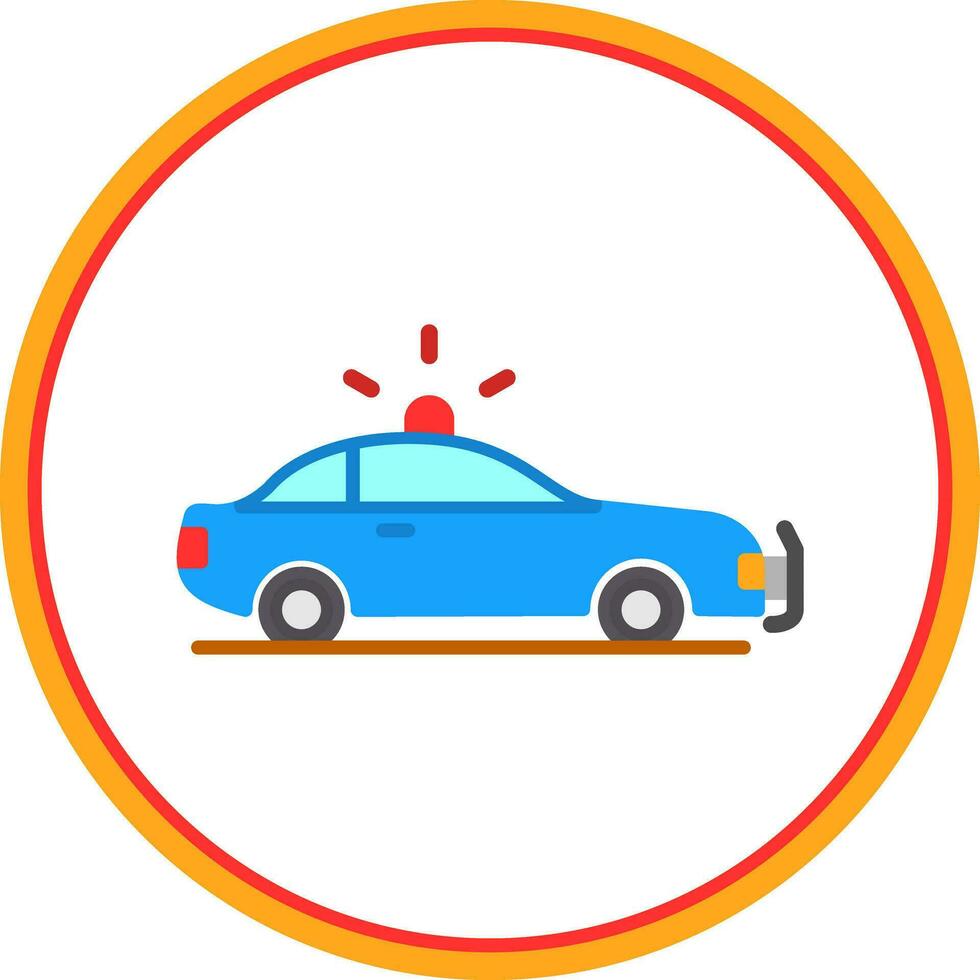 diseño de icono de vector de coche de policía