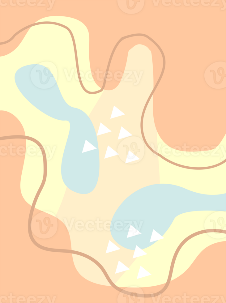 Modern doodle pattern with organic shapes, fluids, and lines. Abstract flat background for your designs. Copy space, empty for text and images. png