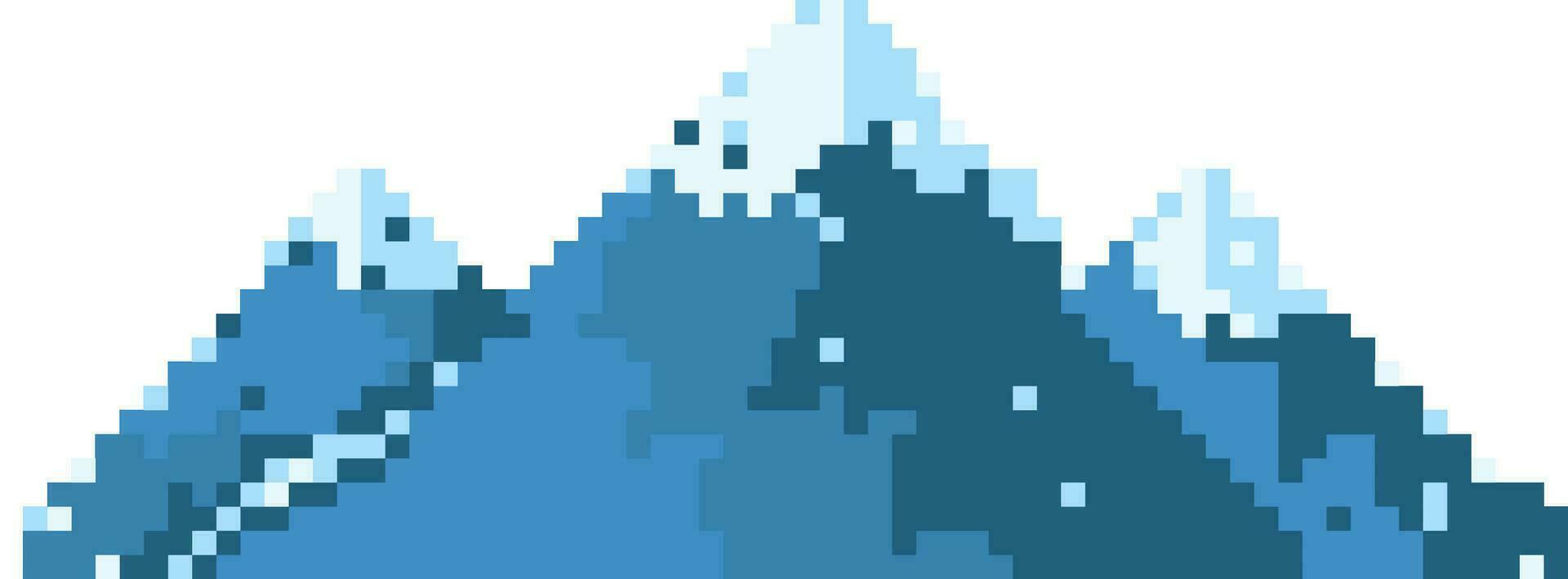 mountain pixel vector illustration of beautiful landscape of mountain