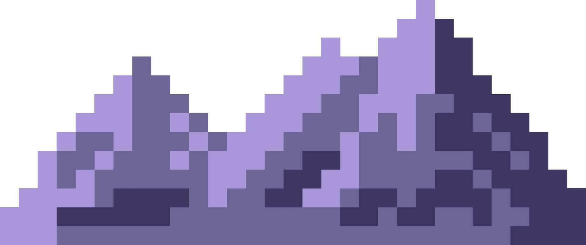 mountain pixel vector illustration of beautiful landscape of mountain