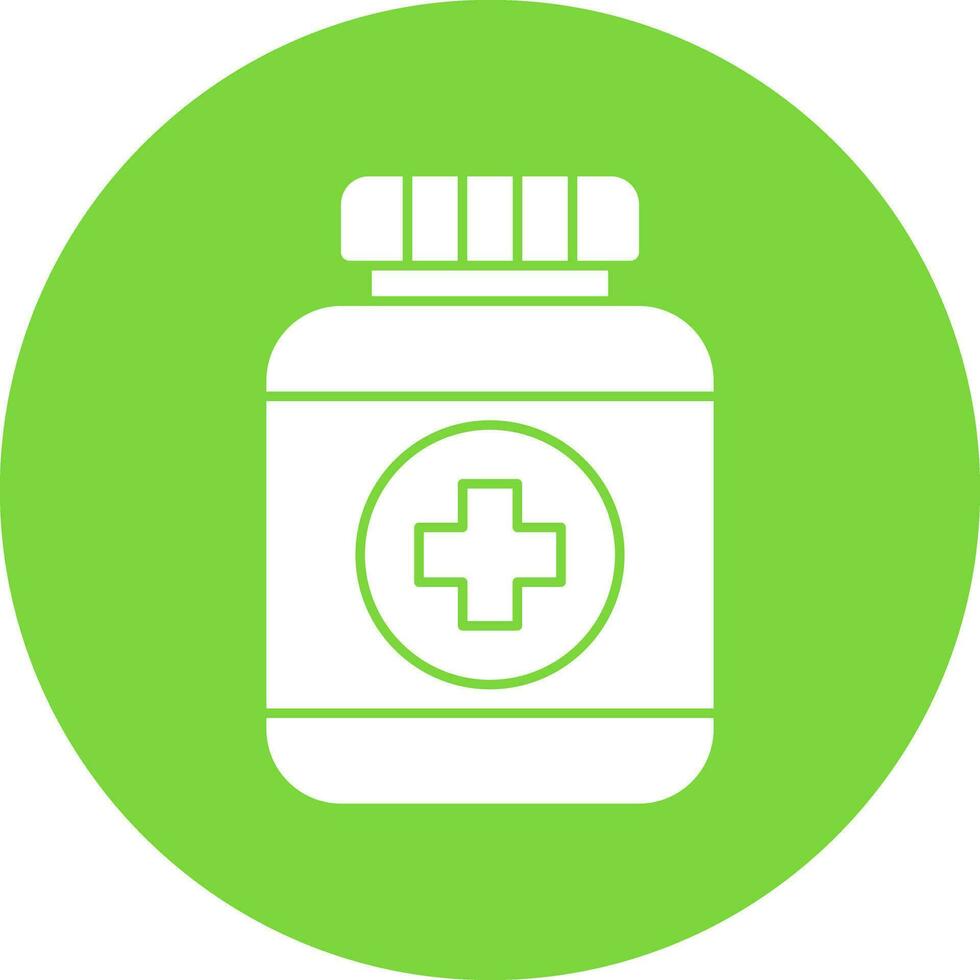 Pills Bottle Vector Icon Design