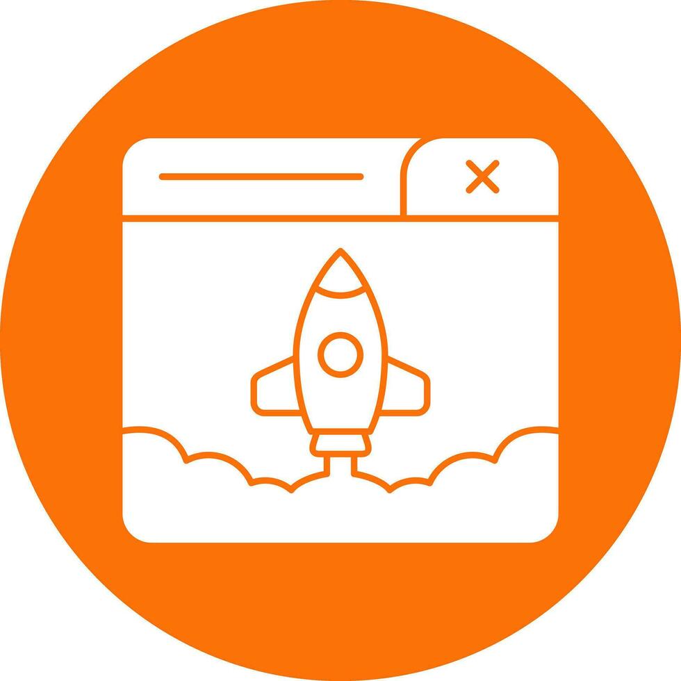 Rocket Launch Vector Icon Design