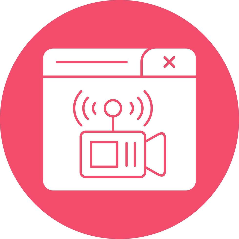 Live Stream Vector Icon Design