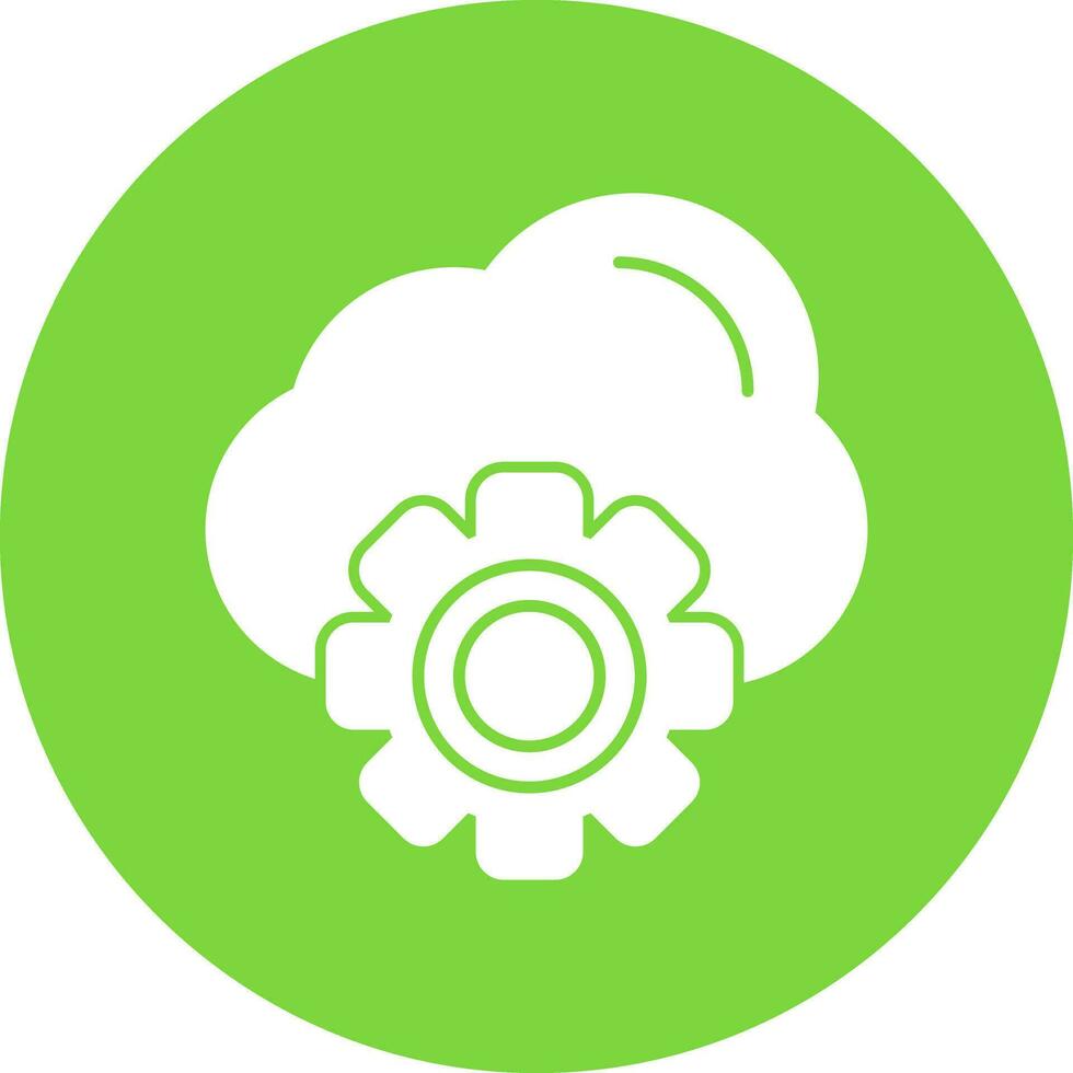 Cloud Settings Vector Icon Design