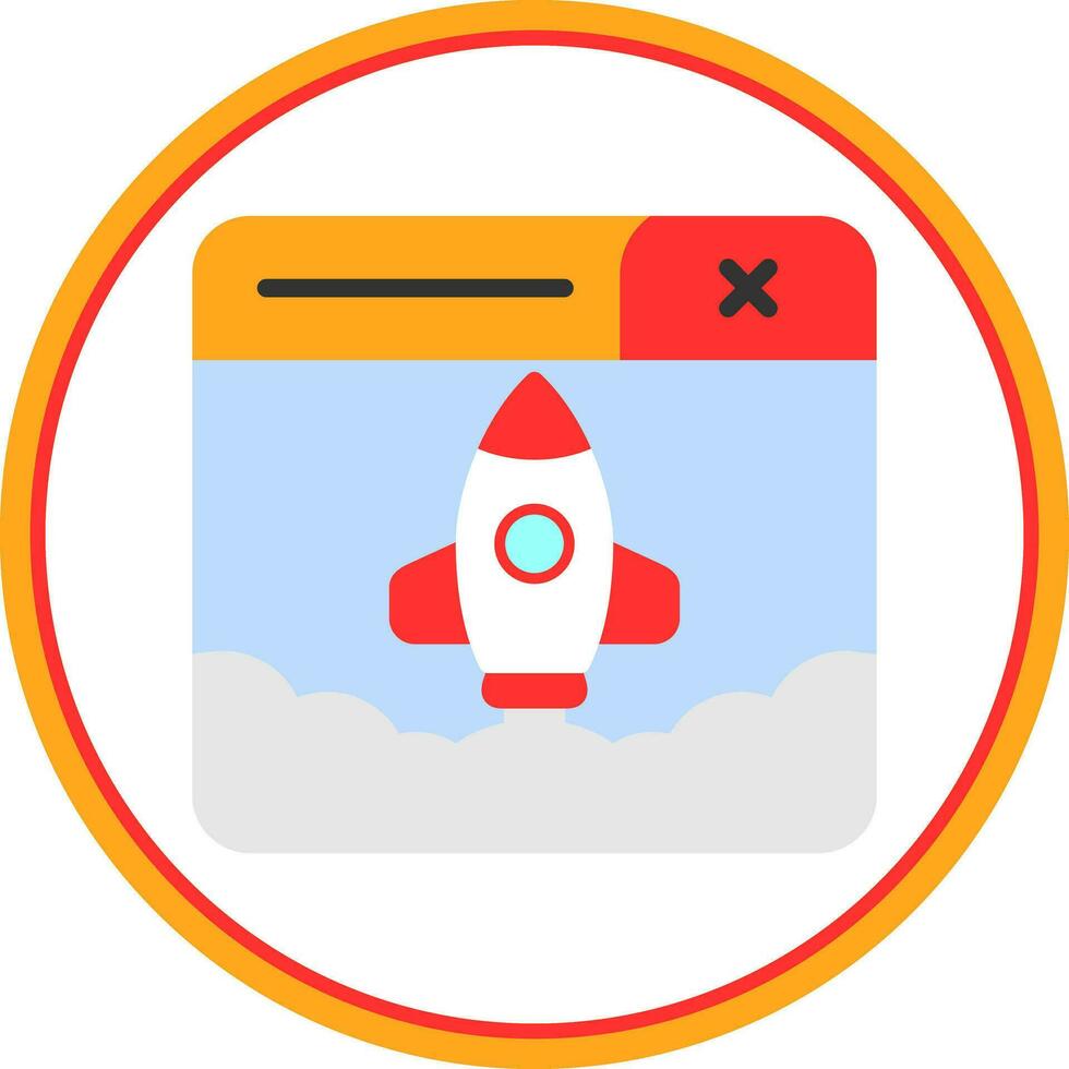 Rocket Launch Vector Icon Design