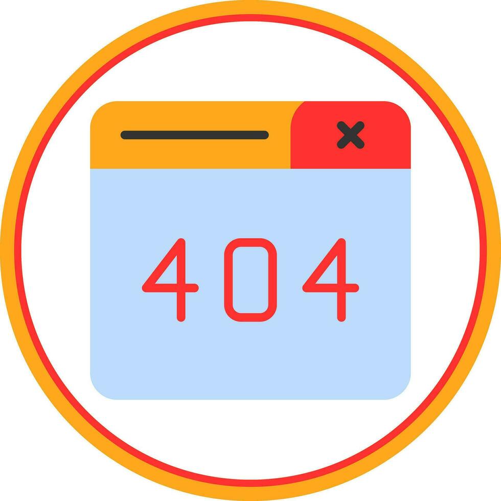 Diseño de icono de vector de error 404