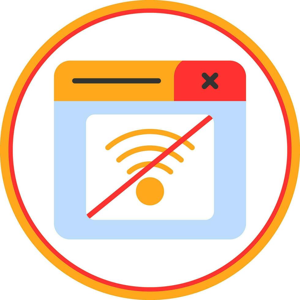 Connection Error Vector Icon Design