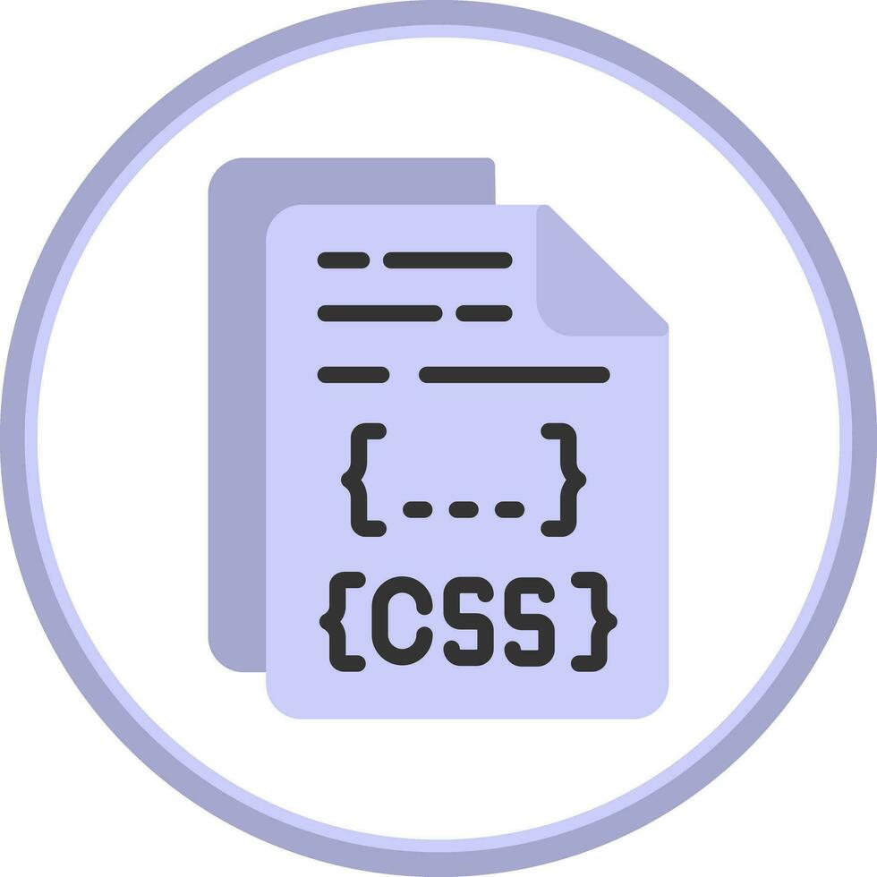 diseño de icono de vector de archivo css