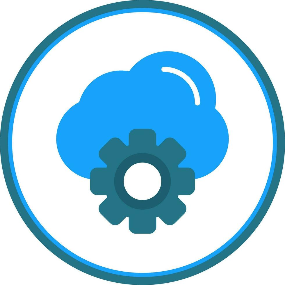 Cloud Settings Vector Icon Design