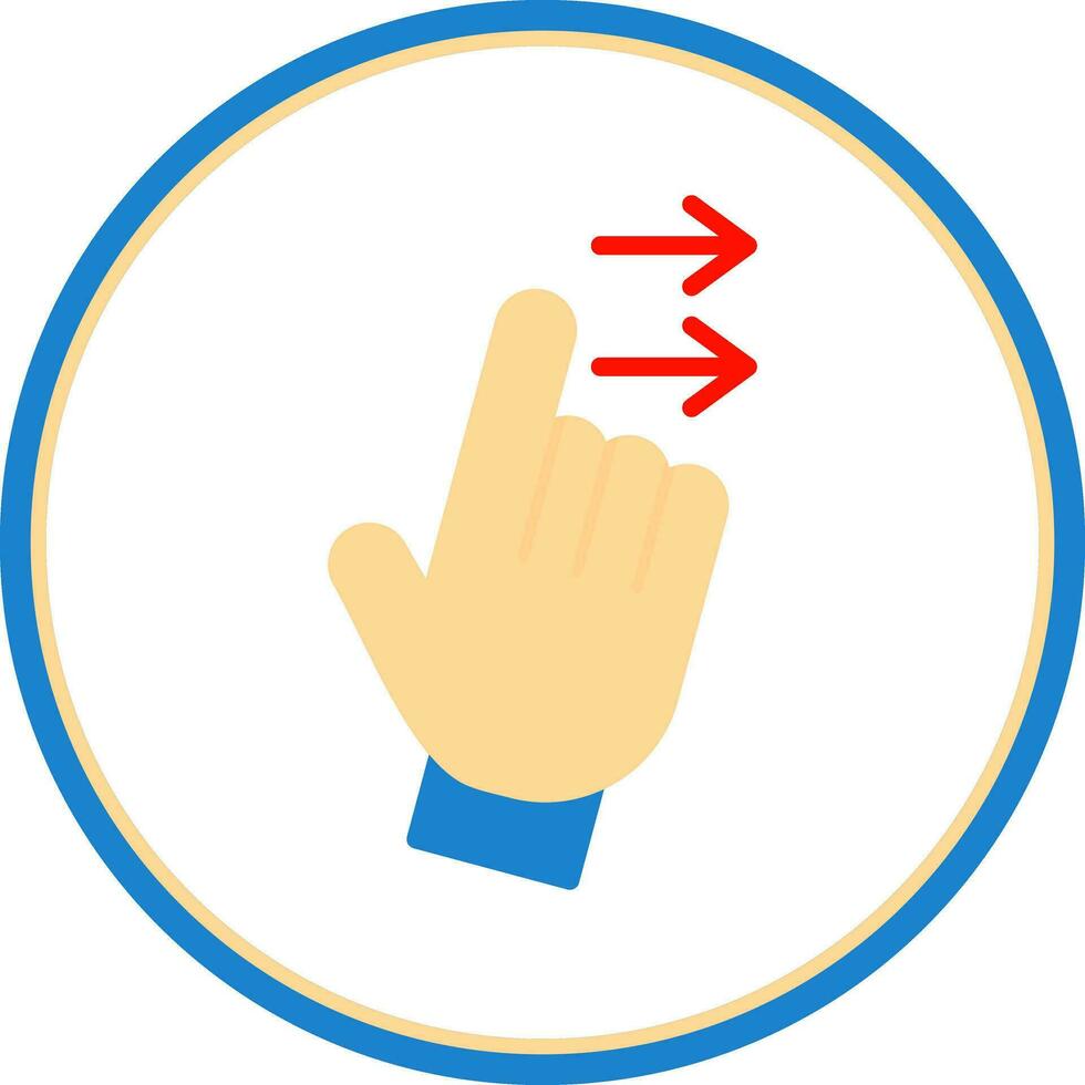 Swipe Right Vector Icon Design