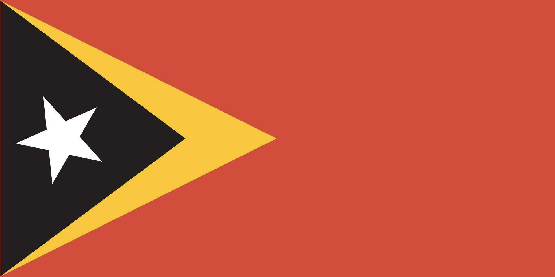 National East-Timor flag, official colors, and proportions. Vector illustration. EPS 10 Vector.