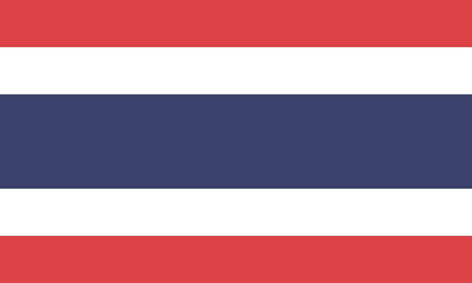 National Thailand flag, official colors, and proportions. Vector illustration. EPS 10 Vector.