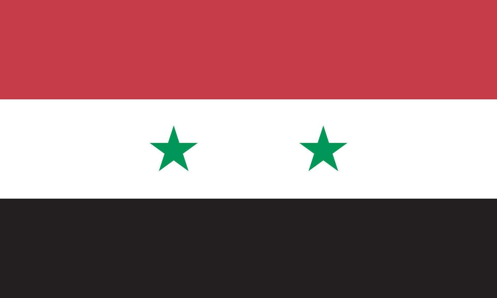National Syria flag, official colors, and proportions. Vector illustration. EPS 10 Vector.