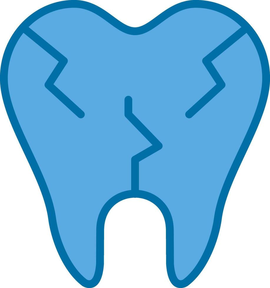 Broken Tooth Vector Icon Design