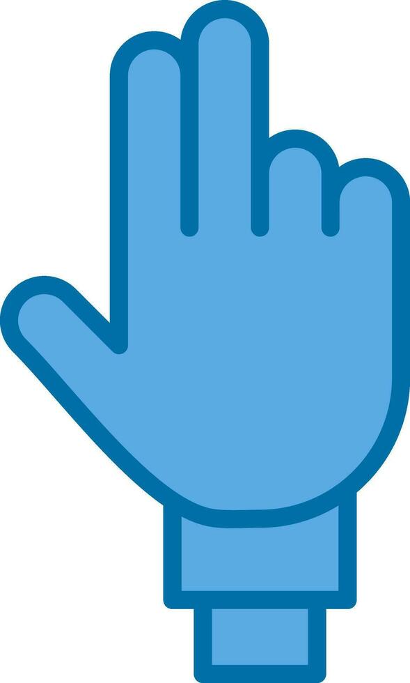 Three Fingers Vector Icon Design