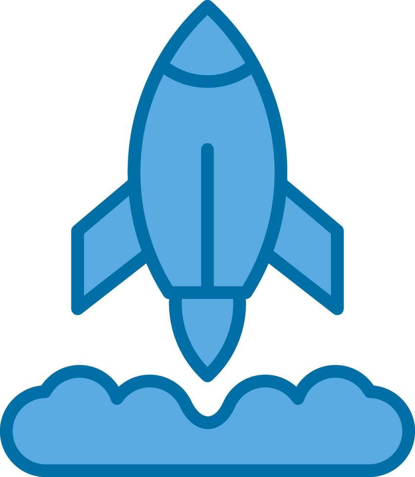 Rocket Launch Vector Icon Design