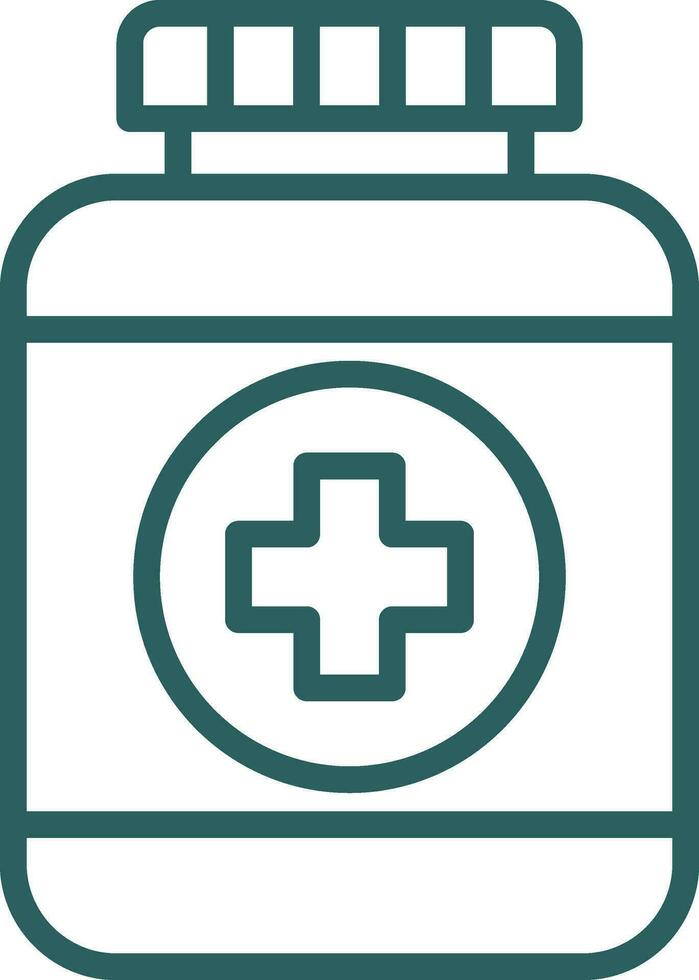 Pills Bottle Vector Icon Design