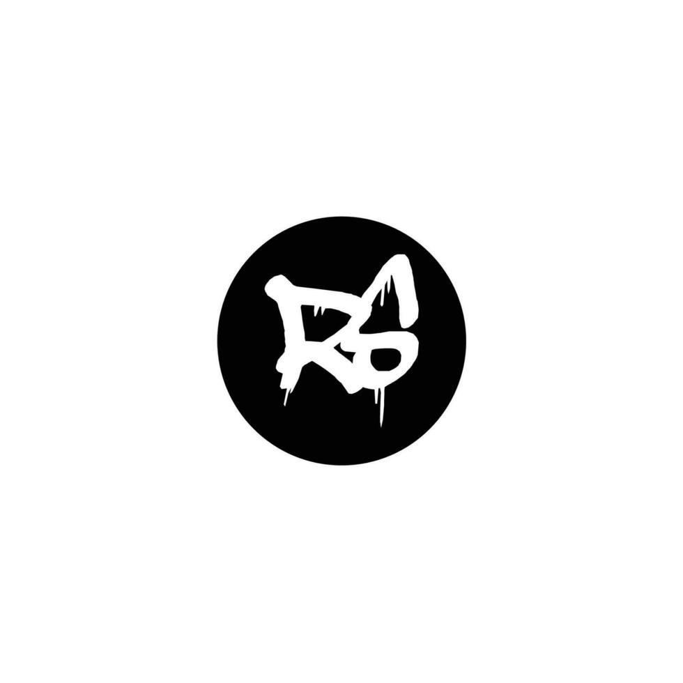 Initial RS letter drip template design vector