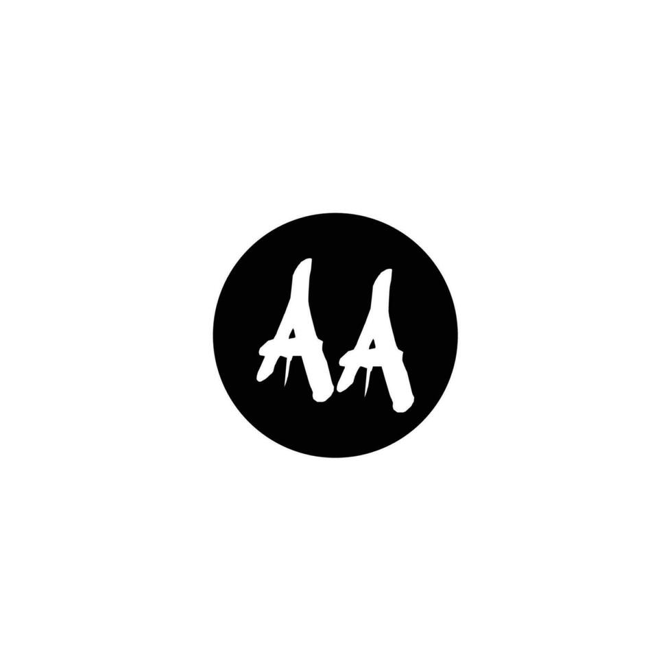 Initial AA letter drip template design vector