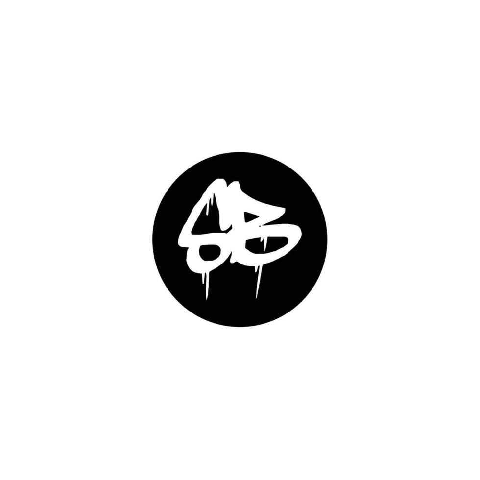 Initial SB letter drip template design vector