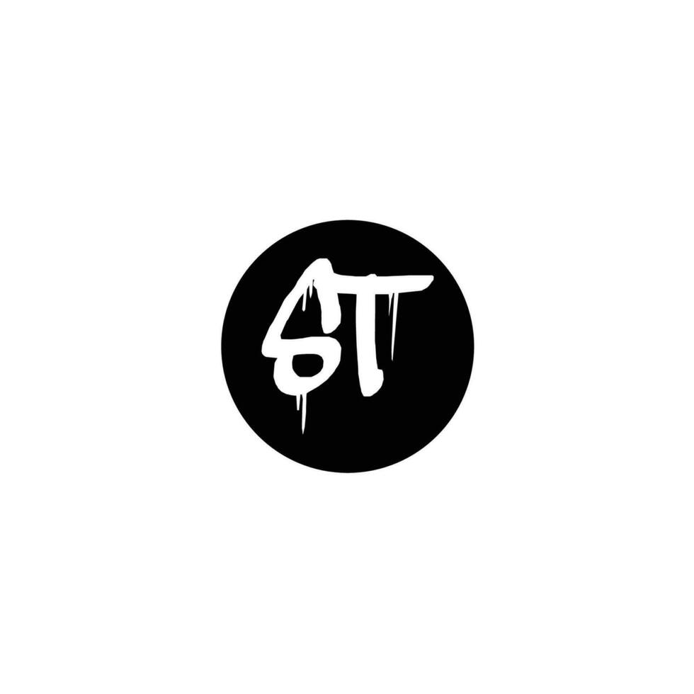 Initial ST letter drip template design vector