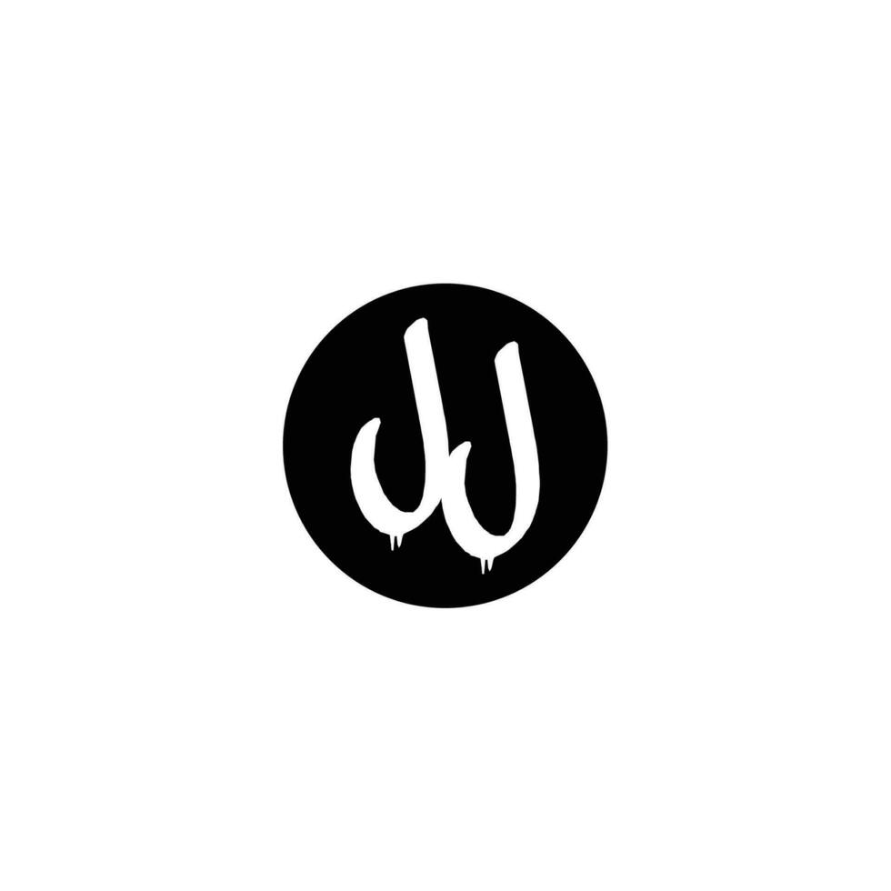 Initial JJ letter drip template design vector