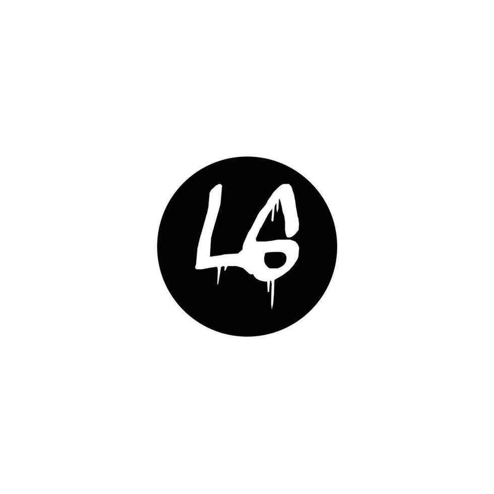 Initial LS letter drip template design vector