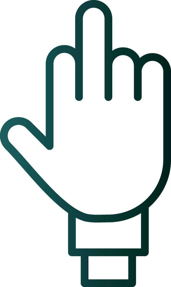medio dedo vector icono diseño