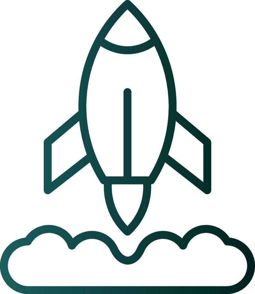 Rocket Launch Vector Icon Design