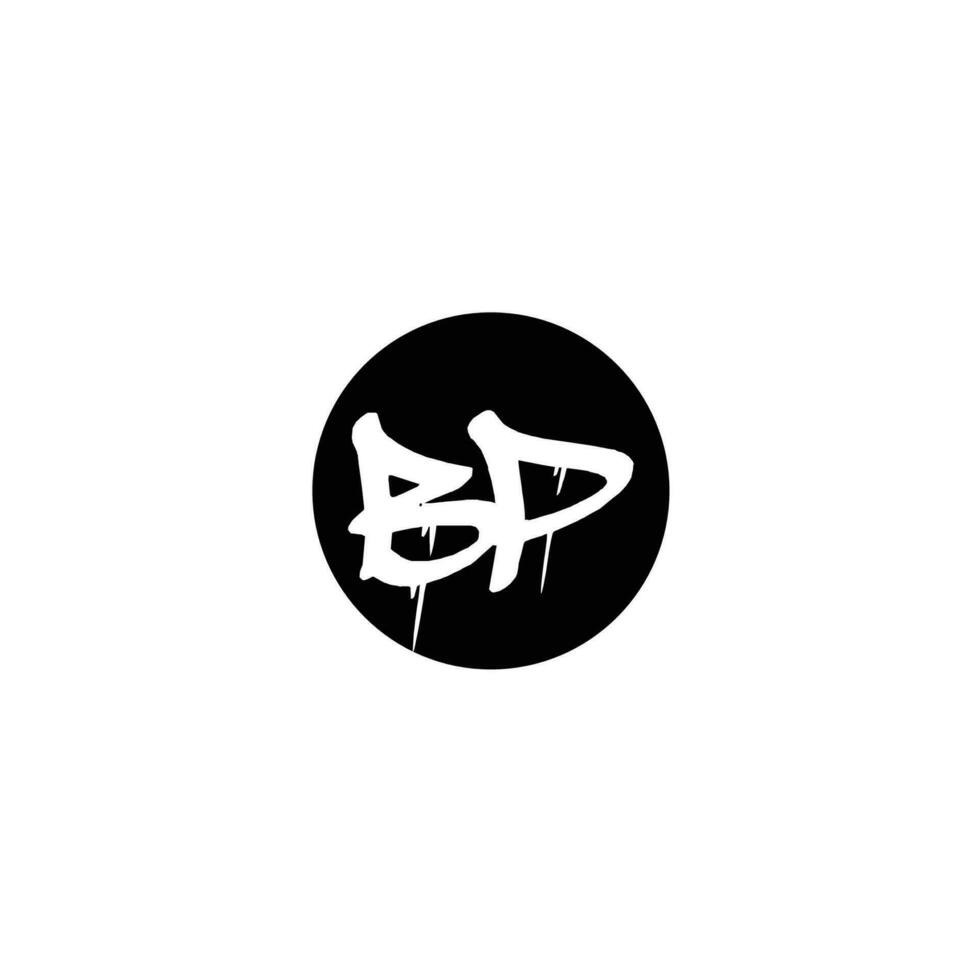 Initial BD letter drip template design vector