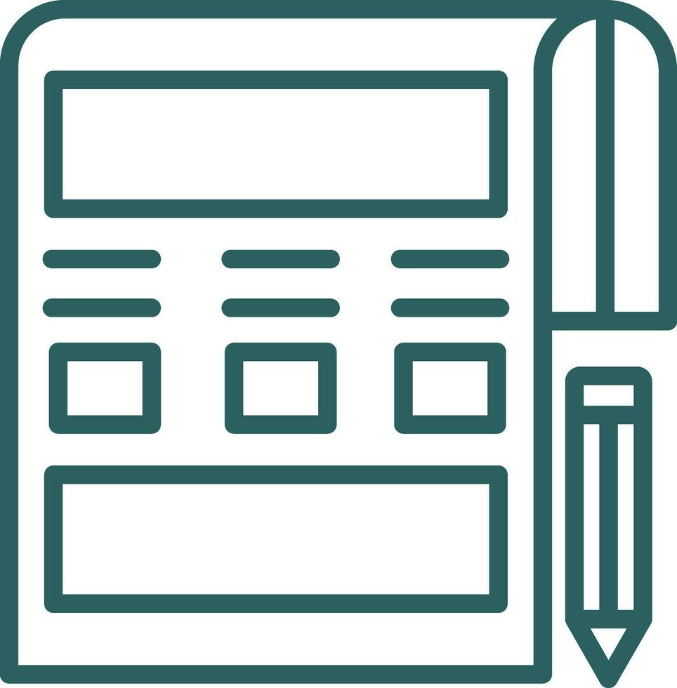Wireframe Vector Icon Design