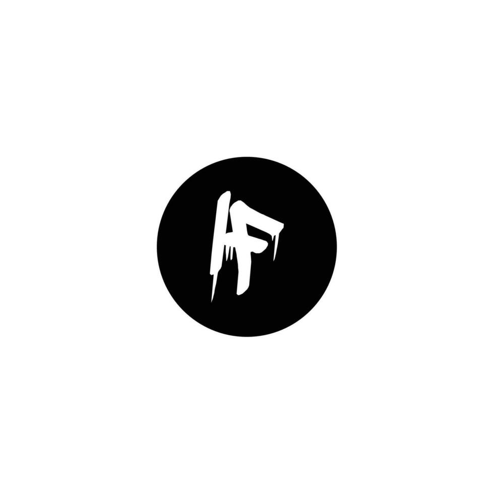 Initial IF letter drip template design vector