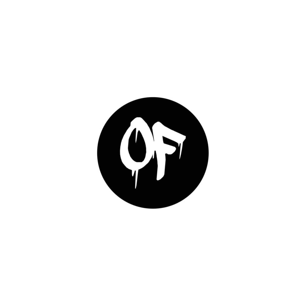 Initial OF letter drip template design vector