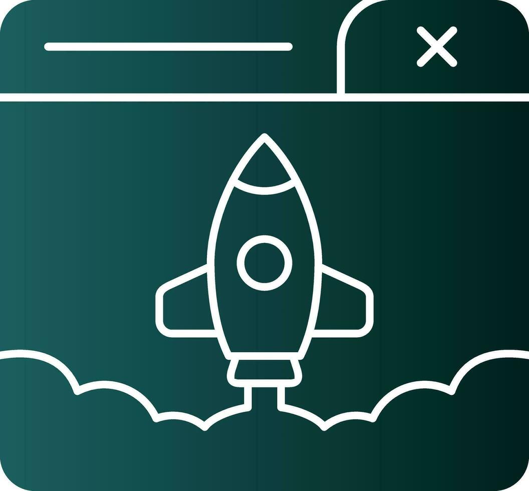 Rocket Launch Vector Icon Design