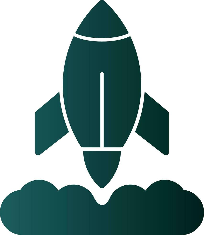 Rocket Launch Vector Icon Design