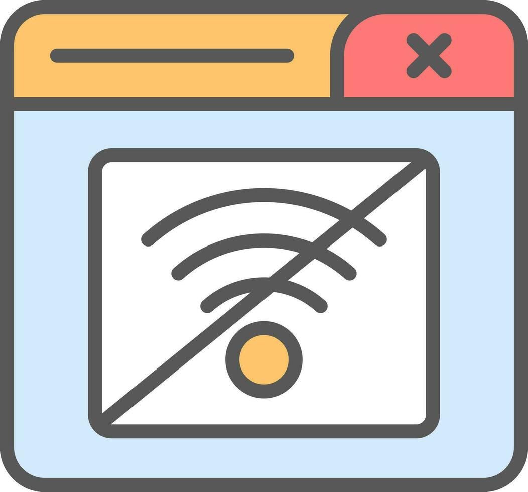 Connection Error Vector Icon Design