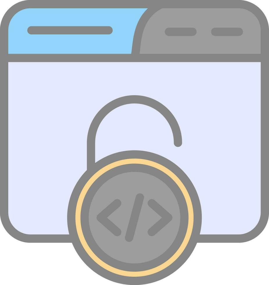 Unsecured Vector Icon Design