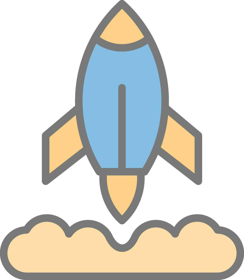 Rocket Launch Vector Icon Design