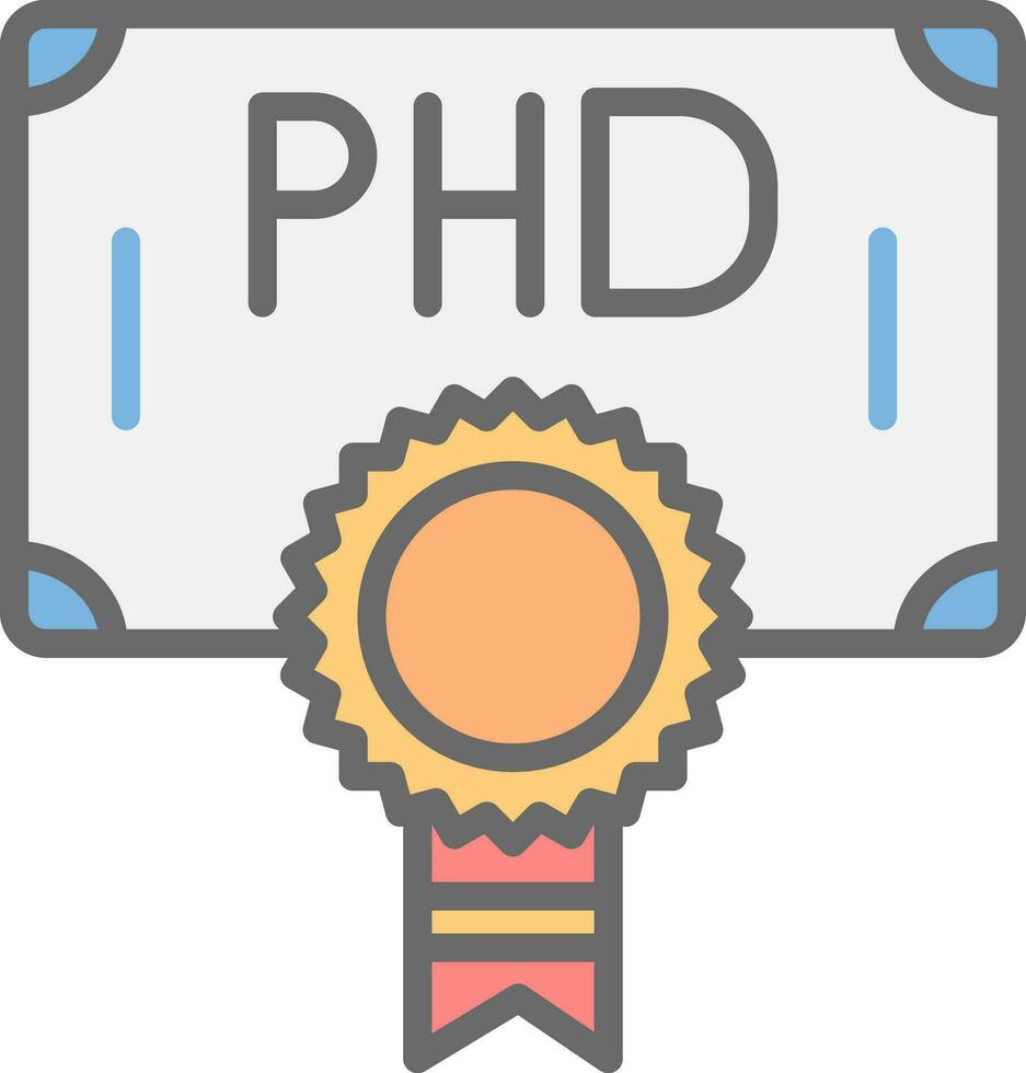 Phd Vector Icon Design