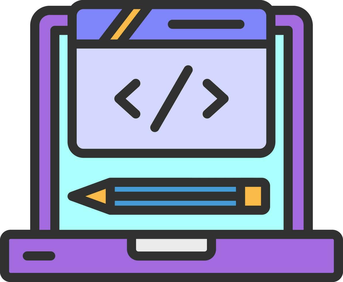 Coding Vector Icon Design
