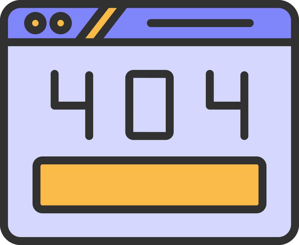 404 Error Vector Icon Design