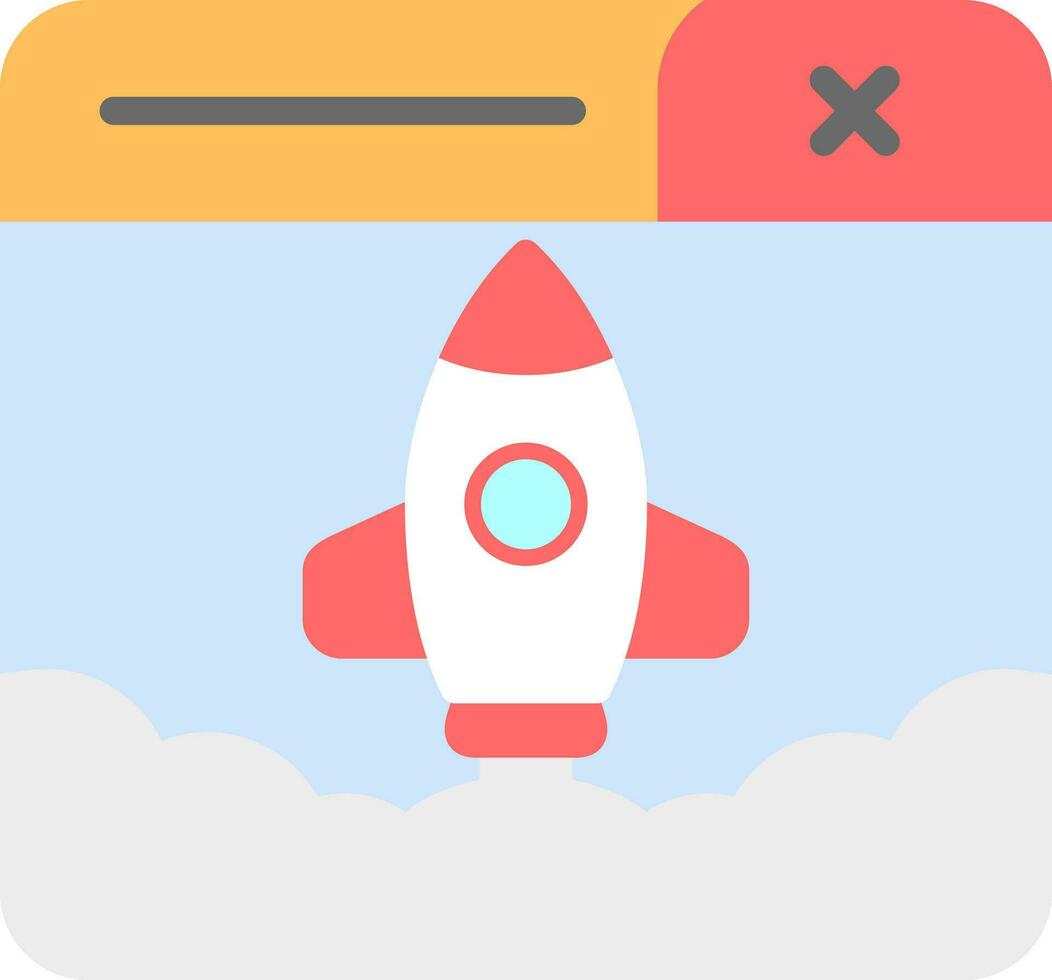 Rocket Launch Vector Icon Design
