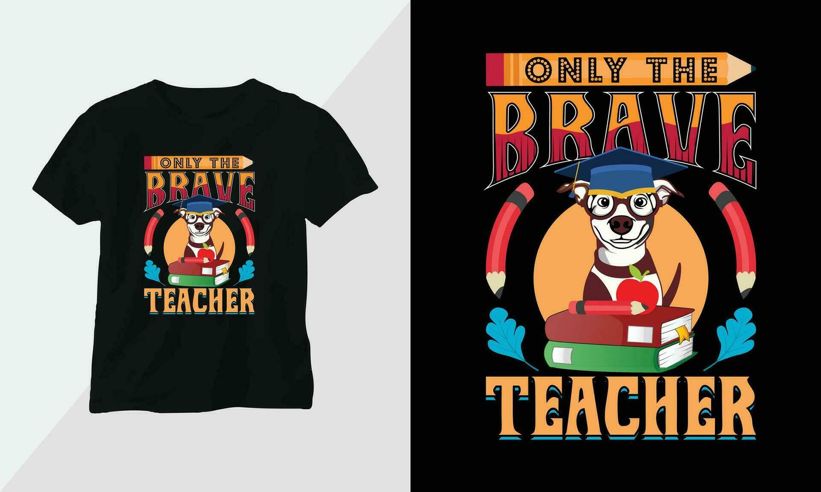 Teachers off duty t-shirt design template print ready vector design with vintage and groovy style