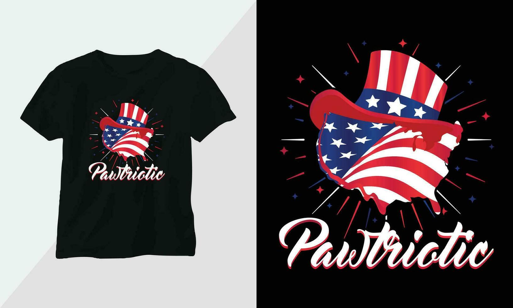 USA independence day lettering written with artistic calligraphic fonts and decorated with graphics vector