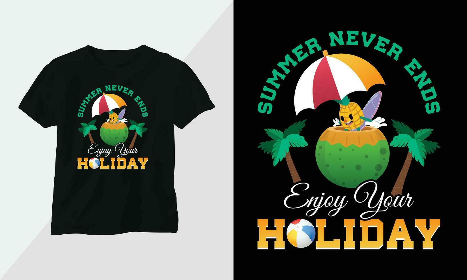 Summer Surfing t-shirt design concept. all designs are colorful and created using Surfboard, beach, summer, sea, etc vector