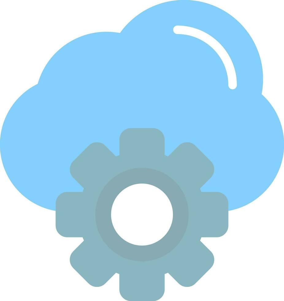 Cloud Settings Vector Icon Design