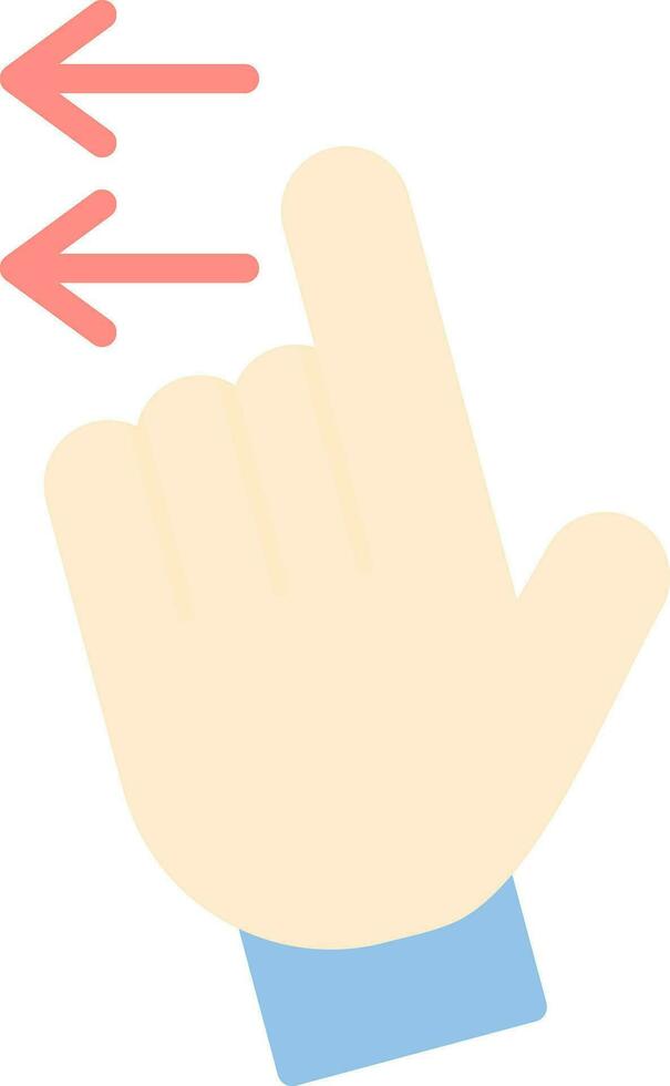 Swipe Left Vector Icon Design