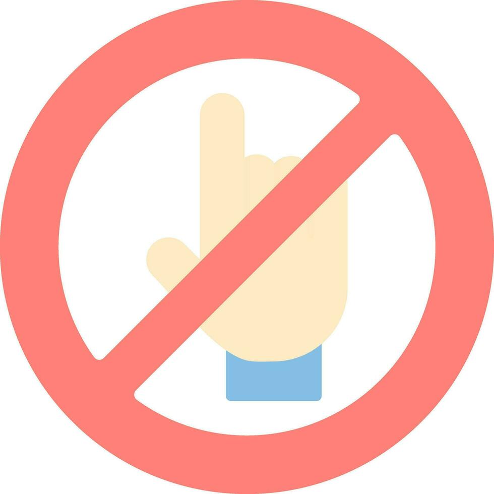 Do Not Touch Vector Icon Design