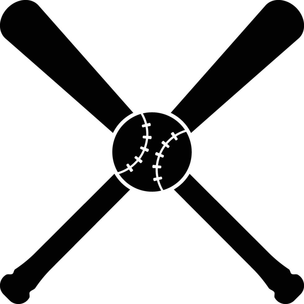 Baseball and Bat Icon. Sports Icon vector