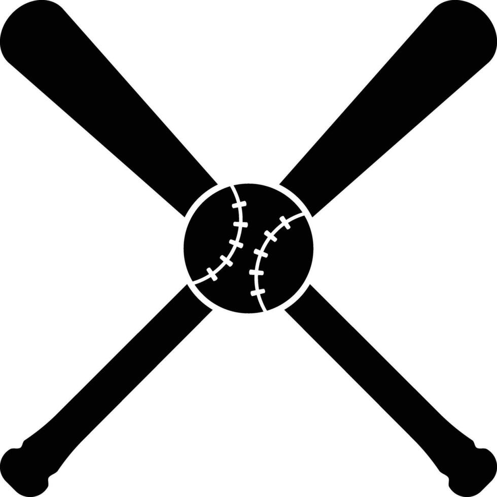 Baseball and Bat Icon. Sports Icon vector